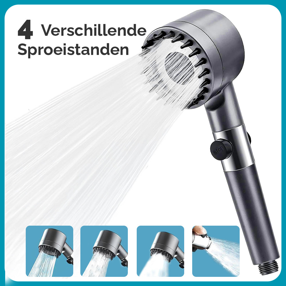 Waterbesparende douchekop met filter
