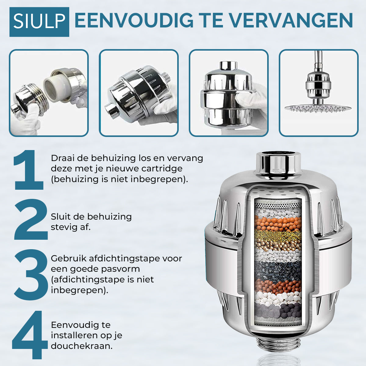 douchefilter waterfitler voor douche