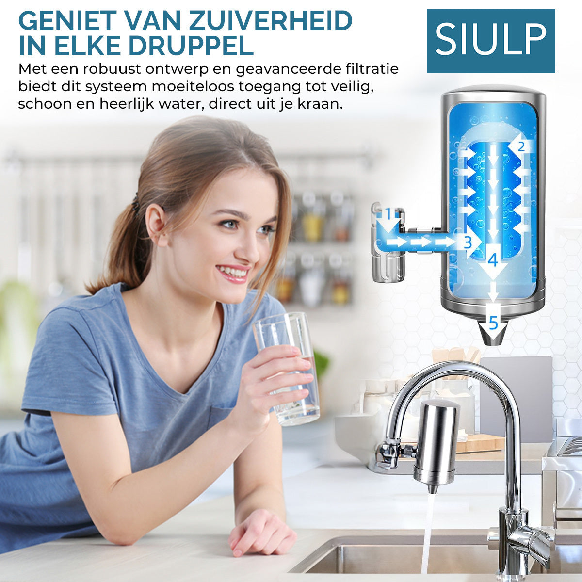 Waterfilter drinkwater Kraan 